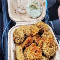Fried pickles with housemade Chipotle ranch at Project Pollo in Austin