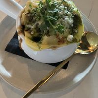 French Onion Mac N ‘Cheese’  at Astoria Bistro Botanique in Gatineau