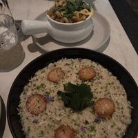 Mushroom risotto and French onion Mac n cheesee  at Astoria Bistro Botanique in Gatineau