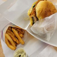 Save the Bay Filet and herbed fries -Yum! at PLNT Burger in Mclean