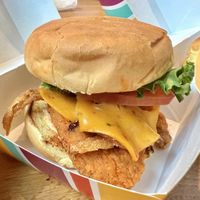 Spicy chicken cheeseburger  at PLNT Burger in Mclean