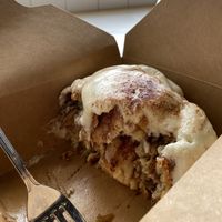 Huge cinnamon bun (with apple)  at Sinfull Bakery in Houston