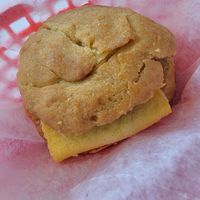 Classic breakfast sandwich at Sinfull Bakery in Houston