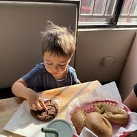 Big Mac kolache and Texas kolaches  at Sinfull Bakery in Houston