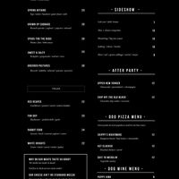 Well indicated vegan pizza menu at Brooklyn Crispy in Sydney