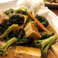 #119 Peanut Butter Sauce w/Tofu & Vegetables. 

Rich peanut butter sauce sautéed w/tofu & fresh vegetables w/side of steamed rice. at Da Nang in Antioch