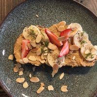 Peanut butter toast at Boutik in Lisbon