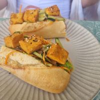 Tofu baguette at Sarah's Sisters in Semaphore