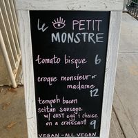 All vegan menu :) at Le Petit Monstre in Brooklyn