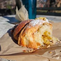 Pistachio croissant at Le Petit Monstre in Brooklyn