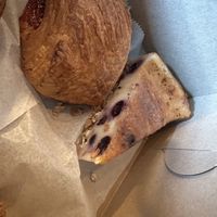 Guava cheese croissant and blueberry cheesecake  at Le Petit Monstre in Brooklyn