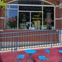 outside at Le Petit Monstre in Brooklyn