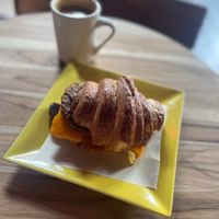 Sausage egg and cheese 🥐 “sec” at Le Petit Monstre in Brooklyn