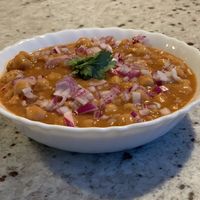 Chickpea curry at Shri Lakshmi Foods in East London