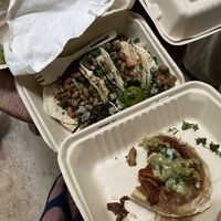 Tacos and sope  at Tapatia Vegan Tacos in Tulum