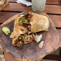 Burrito Al pastor at Tapatia Vegan Tacos in Tulum
