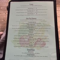 Vegan menu 2  at Thai Cafe in Peterborough