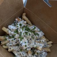 Vegan cheese fries  at 4296 in Canmore