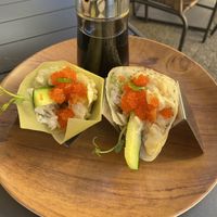 Vegan crab rolls  at 4296 in Canmore