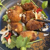 Vegan corn dogs  at 4296 in Canmore