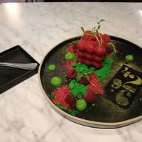 Raspberry dessert at 4296 in Canmore
