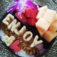 Strawberry and banana ❤️❤️❤️ at Beach Coconuts Bowls - Bophut Koh Samui in Koh Samui