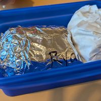 Leftovers from dinner at Super Cuca's in Isla Vista