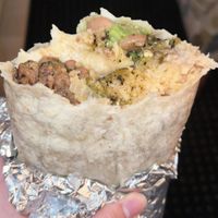 rascals soy beef burrito  at Super Cuca's in Isla Vista