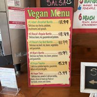 Menu  at Super Cuca's in Isla Vista
