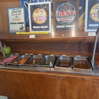 Salsa bar  at Super Cuca's in Isla Vista
