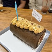 Hojicha fig roll cake  at Koke Lab in Kowloon