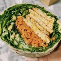 Close-up of byTOFU wrap (personal favorite)  at ByTOFU in Seoul