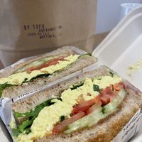 Had the eggless egg sandwich to go and it very tasty  at ByTOFU in Seoul