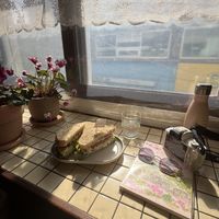 Eggless sandwich with strawberry jam   at ByTOFU in Seoul