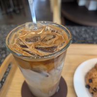 Oat latte at ByTOFU in Seoul