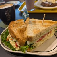 Eggless egg sandwich at ByTOFU in Seoul