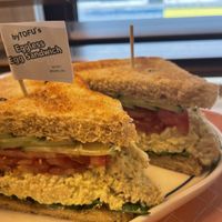 Eggless egg sandwich  at ByTOFU in Seoul