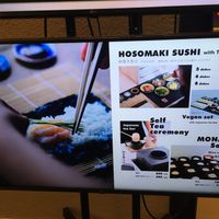 Clearly labeled vegan set menu. at Coil in Kanazawa