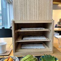 Vegan set - additional rice sheets  at Coil in Kanazawa