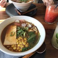 vegan ramen with veggies and tofu  at Tokyo Piknik in Ljubljana