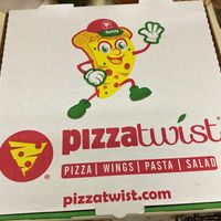 thats a happy pizza :3 at Pizza Twist in Sacramento