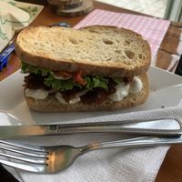 Parsnip sandwich   at Thyme Cafe and Bookstore in Winnipeg