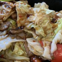 Double cooked pork  at Vegan Deadly Sins in Sacramento