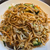Veggie chowmein at Vegan Deadly Sins in Sacramento