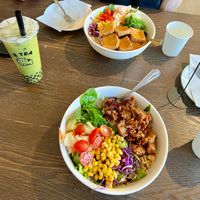 General Tso Bowl and Teriyaki Bowl. at Vegan Deadly Sins in Sacramento