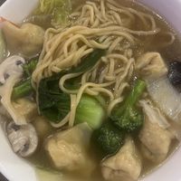 wonton noodle soup  at Vegan Deadly Sins in Sacramento