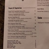 Menu  at Hanami - Asian Fusion in Coolum Beach