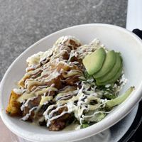 Another vegan tempura- avocado, tempura, honey mustard, rice, lettuce   at Hanami - Asian Fusion in Coolum Beach