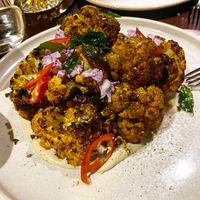 Roast cauliflower and cashew cream at INDU Dining in Sydney
