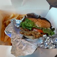 Fried oyster mushroom sandwich at Dee's Vegan To-Go in Charlotte